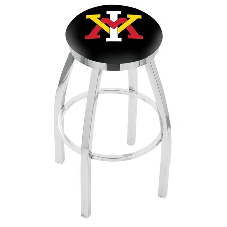 36 Chrome Virginia Military Institute Swivel Bar Stool,Accent Ring